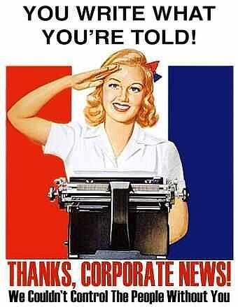 CORPORATE media doesn’t control what you think. THEY control what you're allowed to think about.